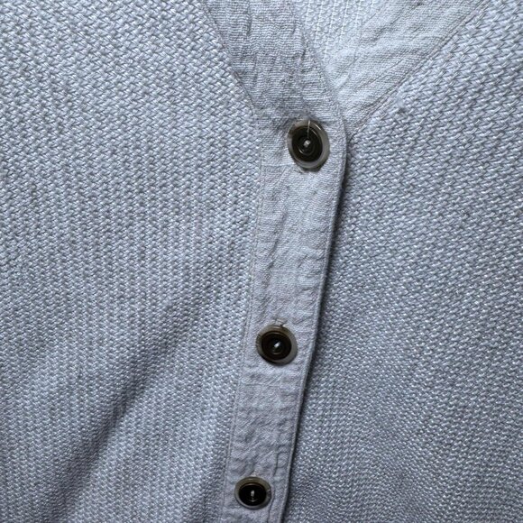 Vintage Cream Womens Size Medium Cotton Flax Blend Button Front Cardigan Sweater - Picture 6 of 10